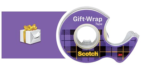 Ruban d’emballage cadeau Scotch® et exemple d’utilisation : emballer un cadeau
