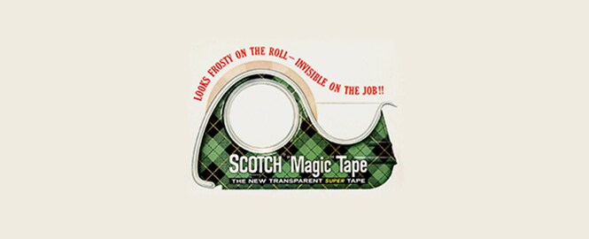 Illustration vintage du ruban adhésif Scotch® Magic™
